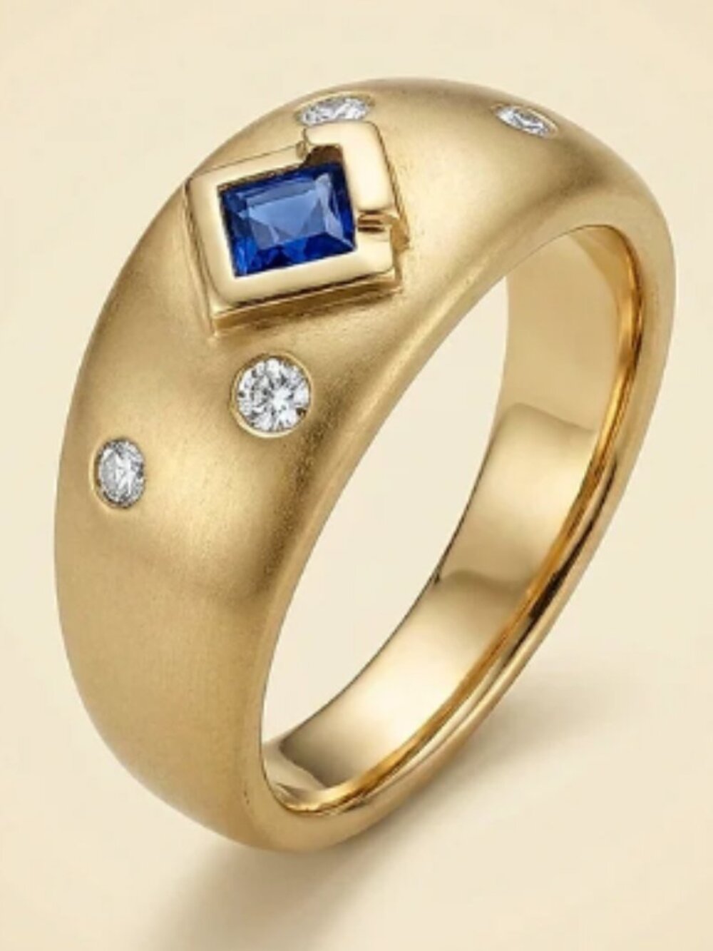 18k Sapphire & Diamond Bridal Registry Wedding Ring